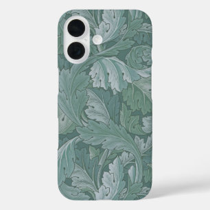 William Morris Akanthusblatt Teal Blau Muster iPhone 16 Hülle