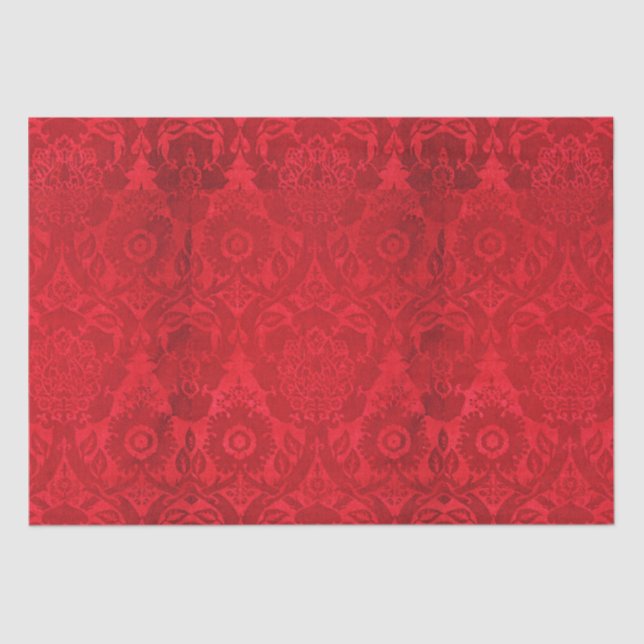 William Morris Akorn mit Prägung aus Seidensamt Seidenpapier (Vorderseite)