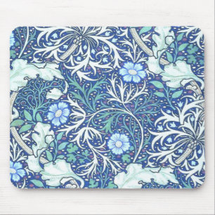 William Morris Algen Blaues Muster Mousepad