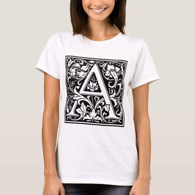 William Morris Alphabet "A" T-Shirt (Vorderseite)