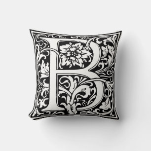 William Morris Alphabet "B" Kissen