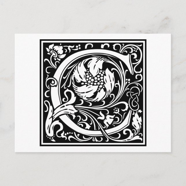 William Morris Alphabet "C" Postkarte (Vorderseite)