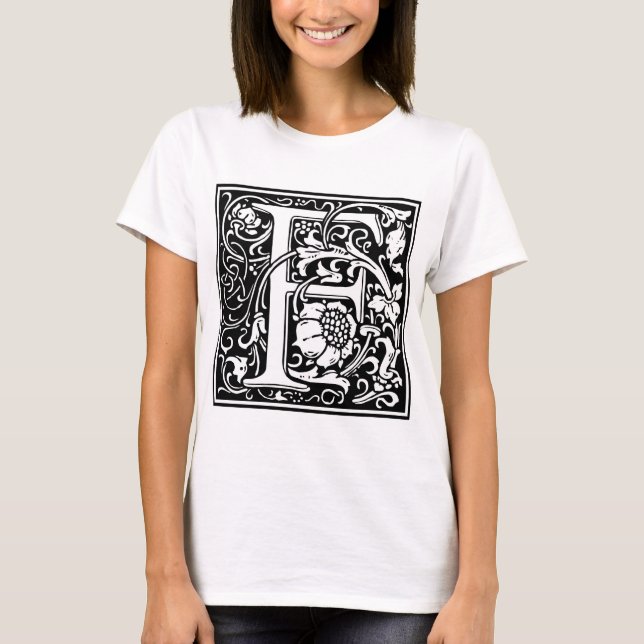 William Morris Alphabet "F" T-Shirt (Vorderseite)
