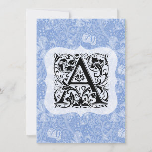 William Morris Alphabet Golden Lido Dankeskarte