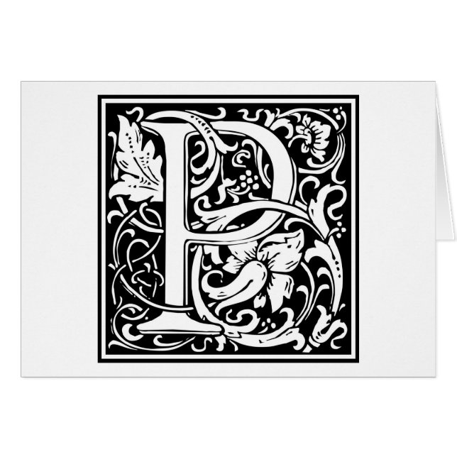 William Morris Alphabet "P" (Vorderseite (Horizontal))