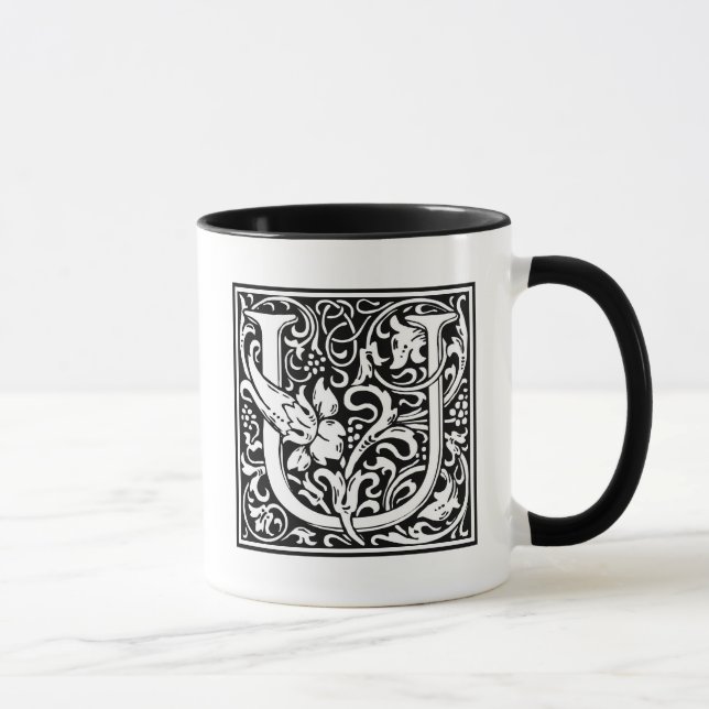 William Morris Alphabet "U" Tasse (Rechts)