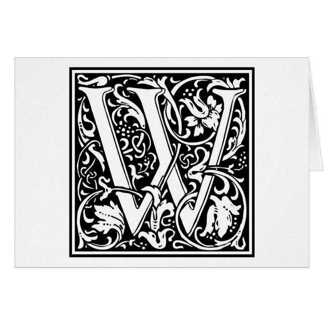 William Morris Alphabet "W" (Devant horizontal)
