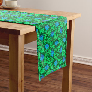William Morris Anemone, Emerald Green und Blue Kurzer Tischläufer