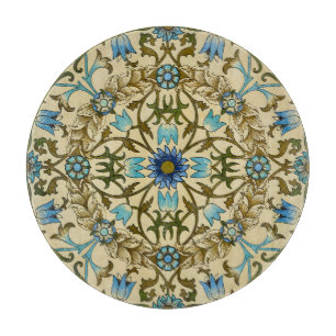 William Morris Antik 1873 Reben- und Blumendesign Schneidebrett