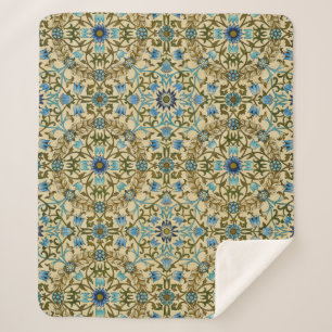 William Morris Antik 1873 Reben- und Blumendesign Sherpadecke