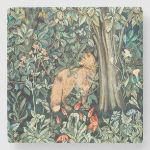 William Morris Antik-Fuchs-Wald-Tapeten-Kunst Steinuntersetzer