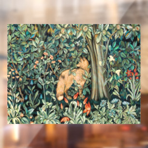 William Morris Antik-Fuchs-Wald-Teppich-Kunst Fensteraufkleber
