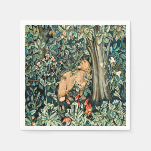 William Morris Antik-Fuchs-Wald-Teppichkunst Serviette