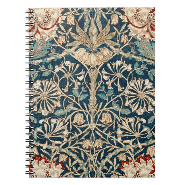 William Morris Antike Geißblatt Blumen Notizblock (Vorderseite)
