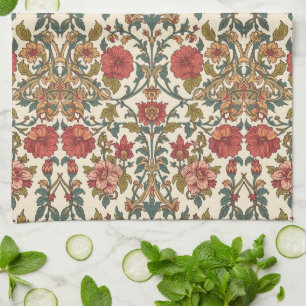 William Morris Antike rosa Rosen Blumenmuster Geschirrtuch