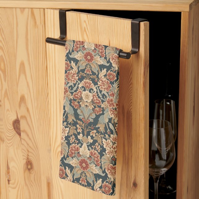 William Morris Antikes Geißblatt-Blumenmuster Geschirrtuch (Drittel gefaltet)