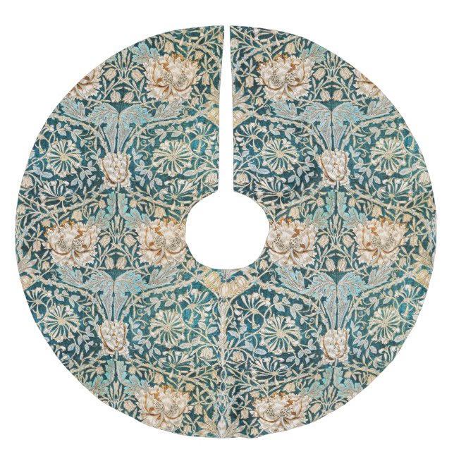 William Morris Antikes Geißblatt Blumenmuster Polyester Weihnachtsbaumdecke (Vorderseite)