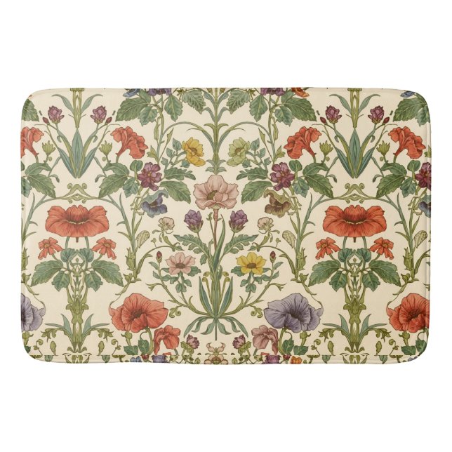 William Morris antikes Pimpernel Präraffaelitisch Badematte (Vorderseite)