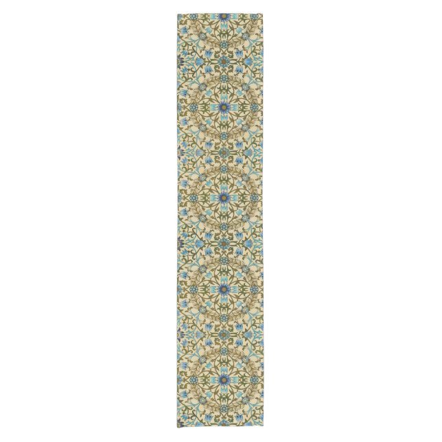 William Morris - Antique 1873 Vine & Blume Muster Kurzer Tischläufer (Vorderseite)