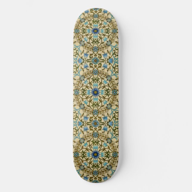 William Morris Antique 1873 Vine & Floral Pattern Skateboard (Vorderseite)