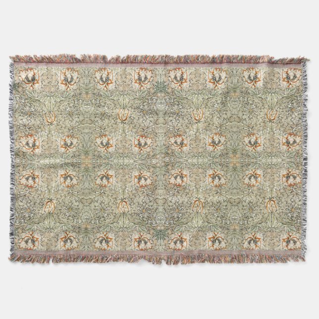 William Morris Antique Honeysuckle Floral Classic Decke (Vorderseite)