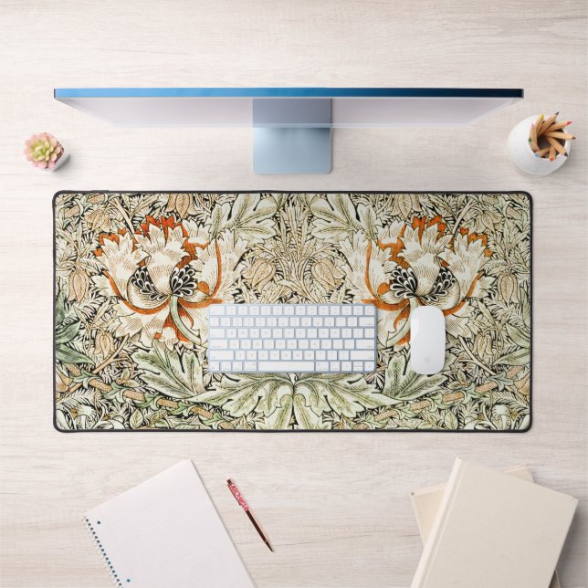William Morris Antique Honeysuckle Floral Classic Schreibtischunterlage (Büro 1)