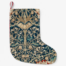 William Morris Antique Honeysuckle Floral Kleiner Weihnachtsstrumpf