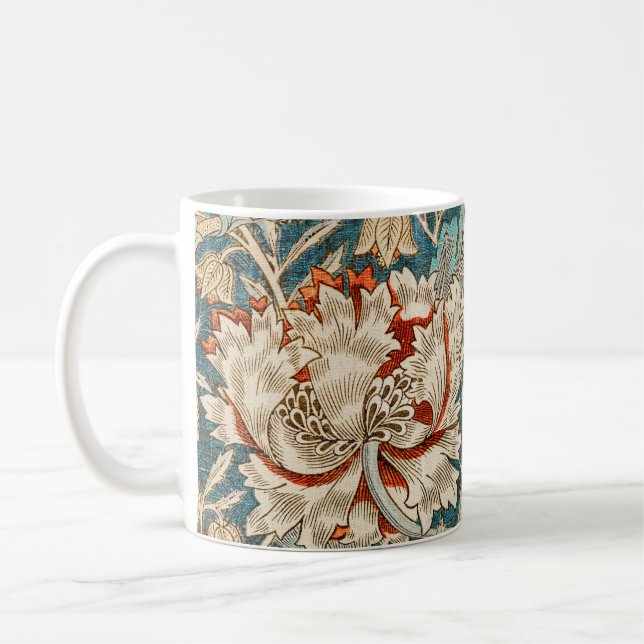 William Morris Antique Honeysuckle Floral Pattern Kaffeetasse (Links)
