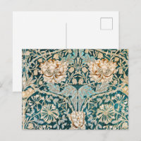 William Morris Antique Honeysuckle Floral Pattern