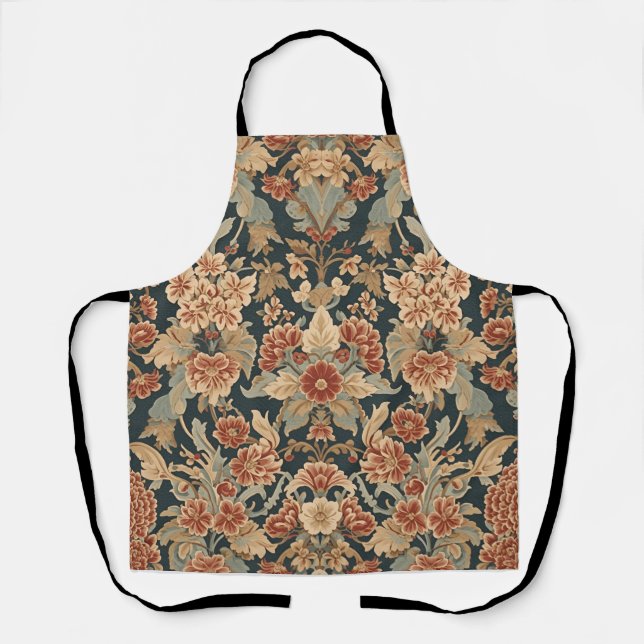 William Morris Antique Honeysuckle Floral Pattern Schürze (Vorderseite)