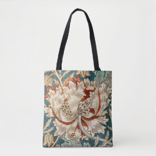 William Morris Antique Honeysuckle Floral Pattern Tasche