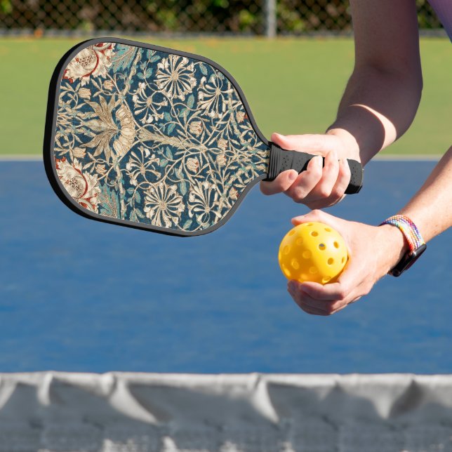 William Morris Antique Honeysuckle Floral Pickleball Schläger (InSitu)