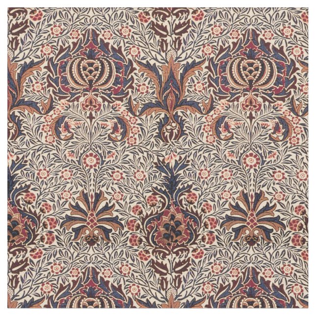 William Morris Antique Pomegranate Pattern Stoff (Nahaufnahme)