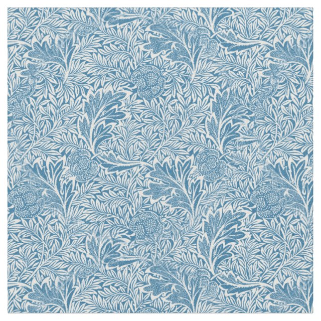 William Morris Apple Blue Muster Stoff (Nahaufnahme)