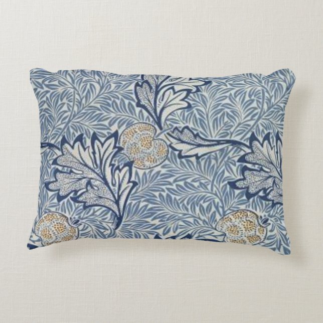 William Morris Apple Blume Floral Design Dekokissen (Rückseite)