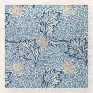William Morris Apple Blume Floral Design Glasuntersetzer
