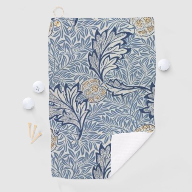 William Morris Apple Blume Floral Design Golfhandtuch (Insitu)