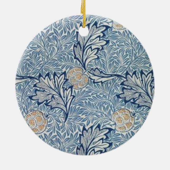 William Morris Apple Blume Floral Design Keramik Ornament (Hinten)
