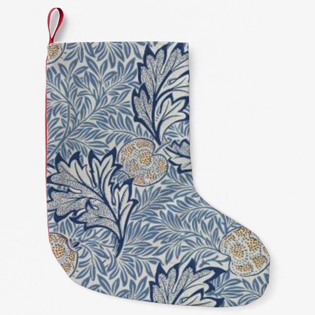 William Morris Apple Blume Floral Design Kleiner Weihnachtsstrumpf (Vorderseite)