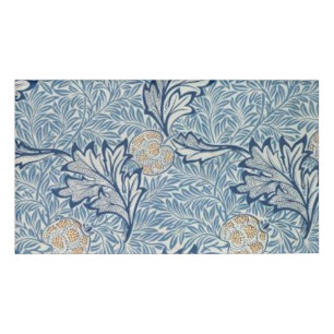 William Morris Apple Blume Floral Design Namenschild