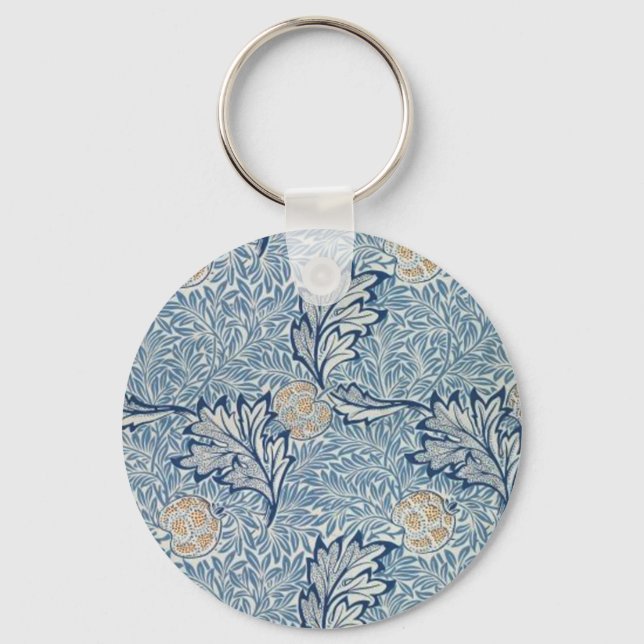 William Morris Apple Blume Floral Design Schlüsselanhänger (Vorderseite)