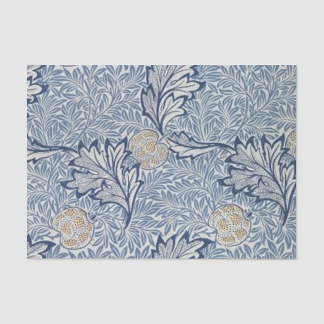 William Morris Apple Blume Floral Design Seidenpapier (Vorderseite)