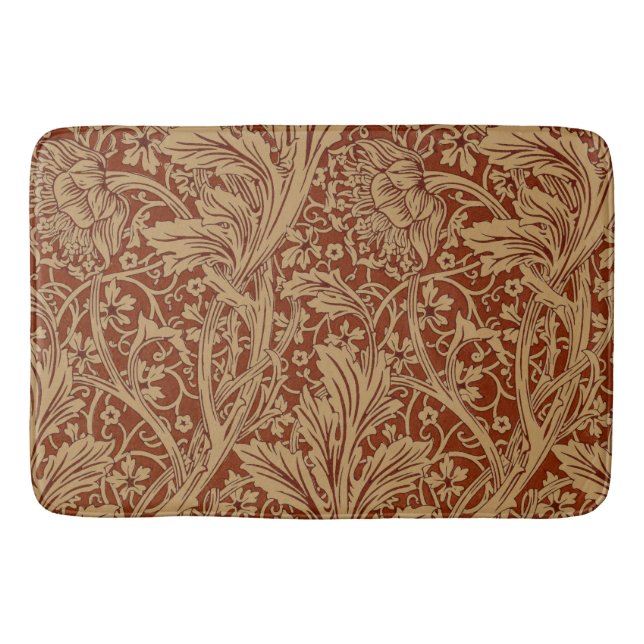William Morris Arcadia Floral Garden Blume Badematte (Vorderseite)