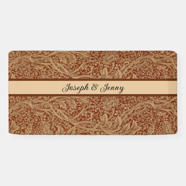 William Morris Arcadia Floral Garden Blume Banner (Horizontal)