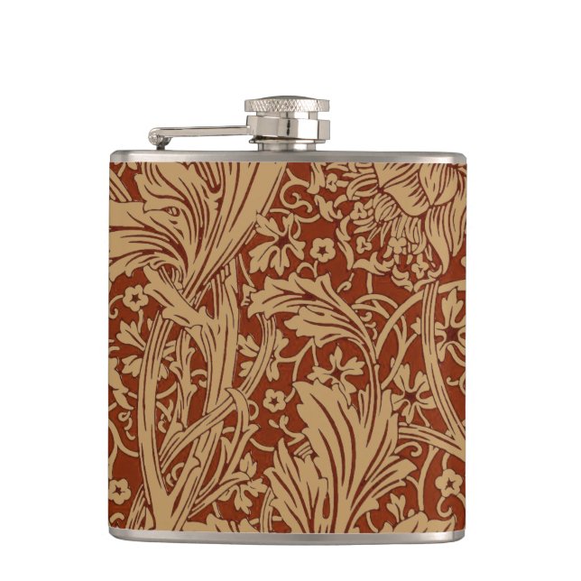 William Morris Arcadia Floral Garden Blume Flachmann (Vorderseite)