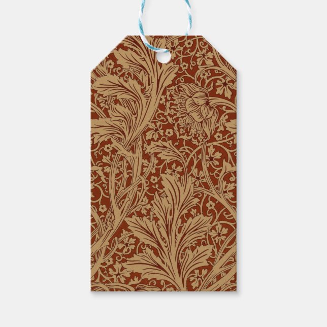 William Morris Arcadia Floral Garden Blume Geschenkanhänger (Vorderseite)
