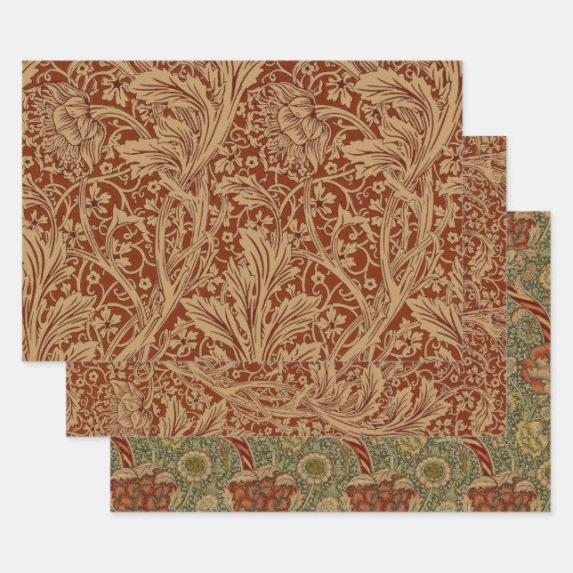 William Morris Arcadia Floral Garden Blume Geschenkpapier Set (Set)