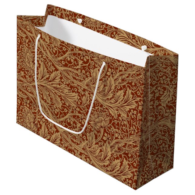 William Morris Arcadia Floral Garden Blume Große Geschenktüte (Vorderseite Schrägansicht)