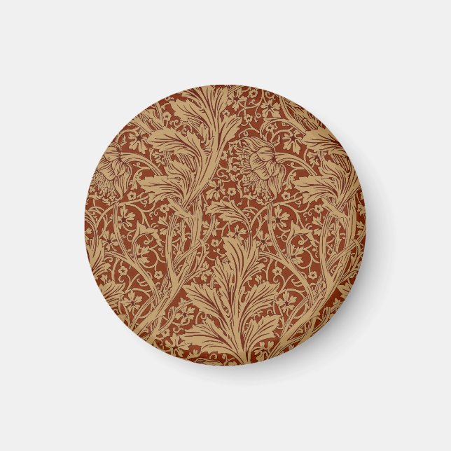 William Morris Arcadia Floral Garden Blume Magnet (Vorne)
