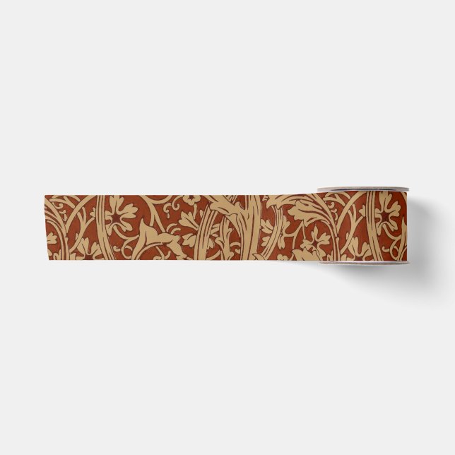 William Morris Arcadia Floral Garden Blume Satinband (Vorderseite)